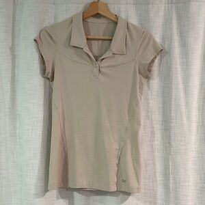 Arcteryx size small ivory cream colored polo shirt women’s